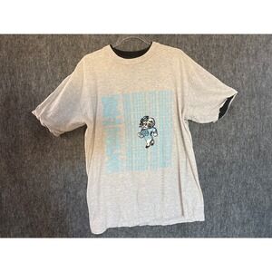 College Ware USA North Carolina Tar Heels Rameses Graphic T-Shirt Grey Mens L‎